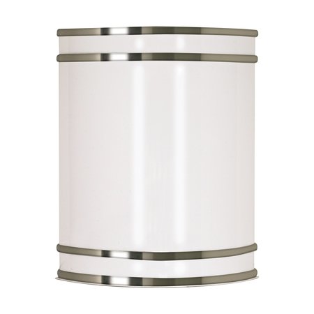 NUVO LIGHTING Glamour LED 9 in. Wall Sconce - Brushed Nickel - CCT Select 3/4/5K 62/1645